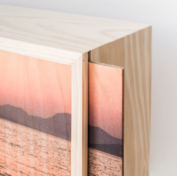 Caja de madera personalizada con foto ideal para regalar