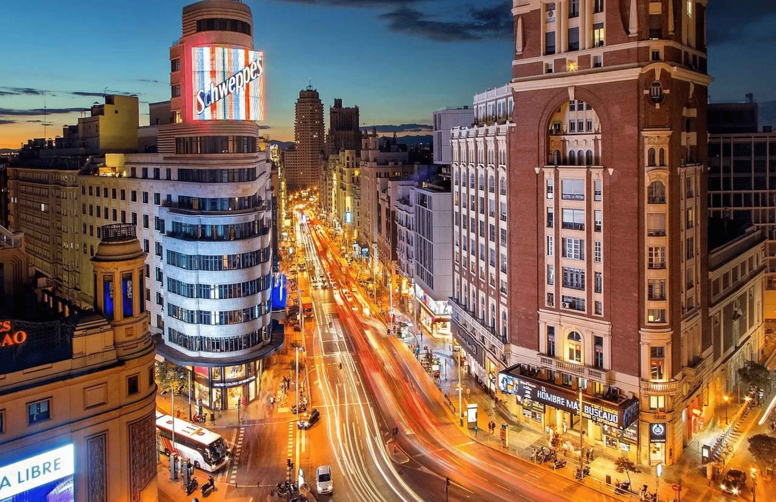 Gran Via Street Madrid