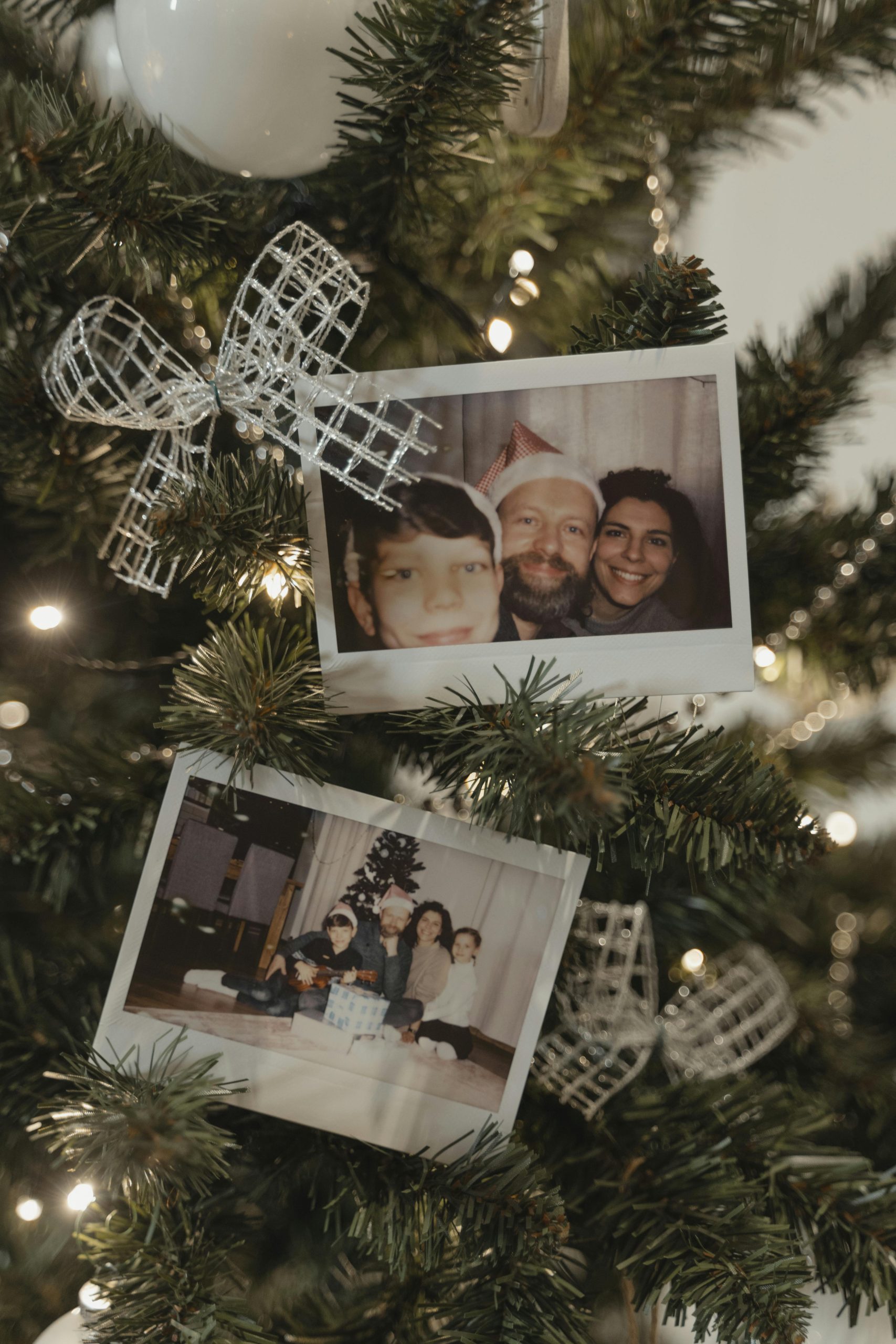 decorar arbol de navidad con fotos